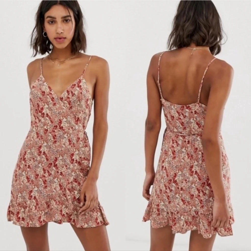 Free People All My Love Printed Wrap Dress
